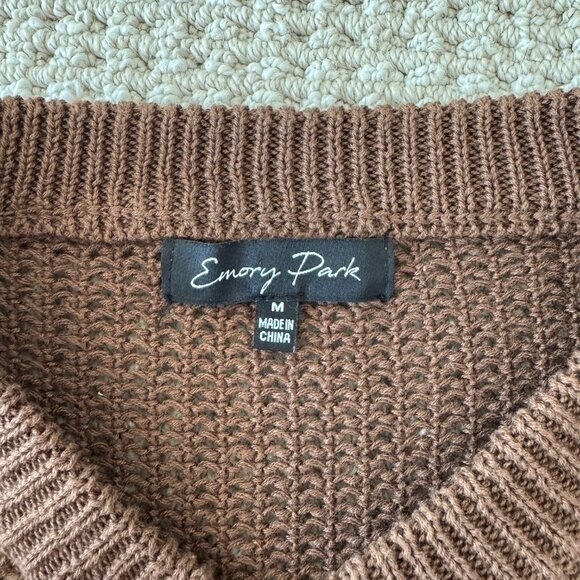 Brown Mesh Knit sweater tank - Picture 4 of 4